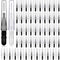 BBTO 100 Pcs Dental Brush Flosser - Interdental Brush Toothpick Cleaners for Oral Dental Care (Black, White)