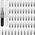 BBTO 100 Pcs Dental Brush Flosser - Interdental Brush Toothpick Cleaners for Oral Dental Care (Black, White)
