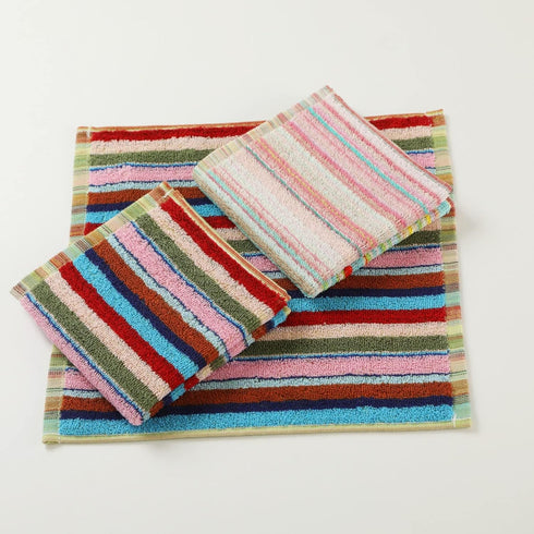 Kitchen Dishcloths for Washing Dishes, Ultra Absorbent Dish Rags, Cotton Cleaning Cloths Pack of 8, 12x12 Inches (Wide Stirpe, 12x12 inch) by Oeleky