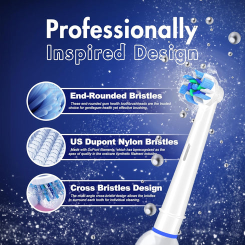 Purthmile 12pcs 1000, 9600, 500, 7000, 3000, 8000, (1) Replacement Toothbrush Heads Compatible with Oral B Braun