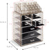 Sorbus Clear Cosmetic Makeup Organizer, Spacious Case & Display for Makeup and Jewelry (Glitter, 3 Large, 4 Small