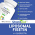 Liposomal Fisetin with Quercetin Supplements 1200 mg per Serving,High Absorption Polyphenols Antioxidants for Women,Men,Non-GMO,Gluten-Free,1 Bottle-60 Softgels