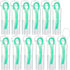 600 Pcs Dental Floss Threader for Bridges, Braces, and Implants, Multifunctional Nylon Loop Design, Pack of 12 (Green)