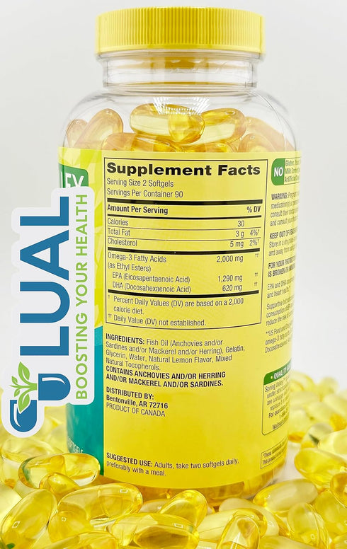 Lual's 45 Diabetes Decoded Bundle with Spring Valley Omega-3 from Fish Oil 2000 mg, 120 Count