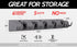 Zulay Home Mop and Broom Organizer, Wall Mount Holder for Storing Cleaning Supplies with 5 Slots, Gray