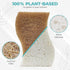 Pack 12 Plant Based Natural Sponge - of Cellulose Sponges, Safe on Non-Stick Cookware, Dual Sided Dish Sponge