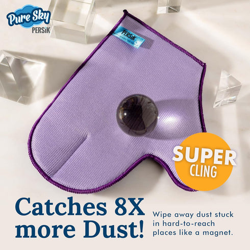 Pure-Sky Glass Cleaning Cloth Glove - JUST ADD Water No Detergents Needed Streak Free Magic Ultra Microfiber Window
