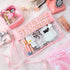 Hillban 2 Pcs Ballet Gifts Chenille Letter Bags, Preppy Patch Makeup Bag, Waterproof Travel Cosmetic Pouch for Women