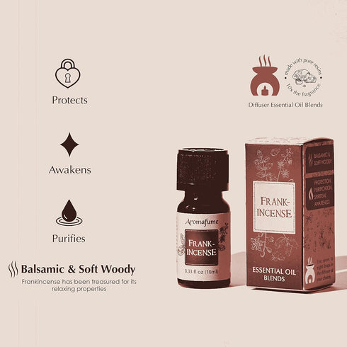 Set 5 10ml Spiritual Awareness Resin Essential Oil Diffuser Blend Gift by Aromafume | Frankincense, Myrrh, Benzoin