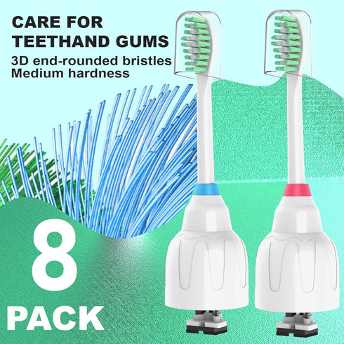 Replacement Heads for Philips Sonicare E Series Electric Toothbrush, 8 Pack for HX7023 Models