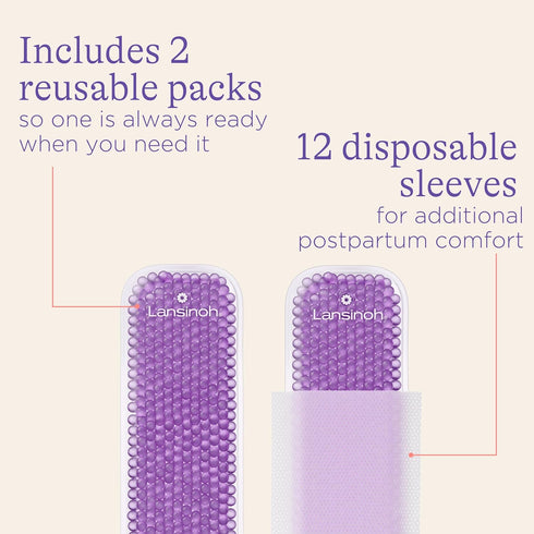 Lansinoh Hot and Cold Pads, 2 Count Postpartum Essentials