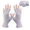 MIG4U 3 Pairs Fingerless Moisturizing Gloves, Half Finger Touchscreen Beauty Gloves for Eczema, Pale Purple, L/XL