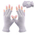 MIG4U 3 Pairs Fingerless Moisturizing Gloves, Half Finger Touchscreen Beauty Gloves for Eczema, Pale Purple, L/XL