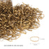 Hoyols 1000 Piece Pack Hair Bands, Elastic Rubber Ponytail Ties for Women Girls, Mini Soft Golden Color (Gold Metal)