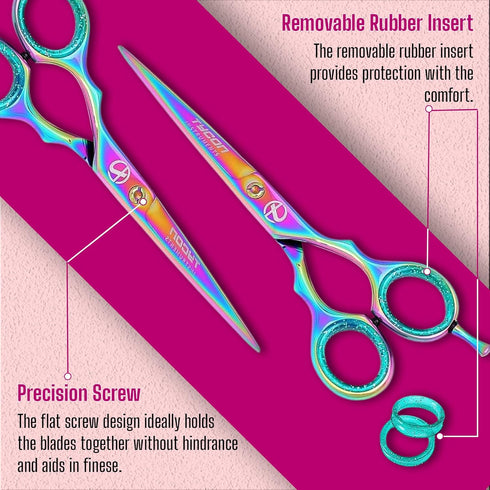 Tycon Professional Hair Cutting Scissors, 6.5" Japanese Stainless Steel Barber Scissors for Smooth Cutting