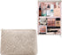 Makeup Bag Travel Essentials Cute Skincare Pouch Purse Cosmetic Bags for Women Traveling Make Up Organizer Portable Clear Case Toiletry Bag with Zipper (Camel, Large)