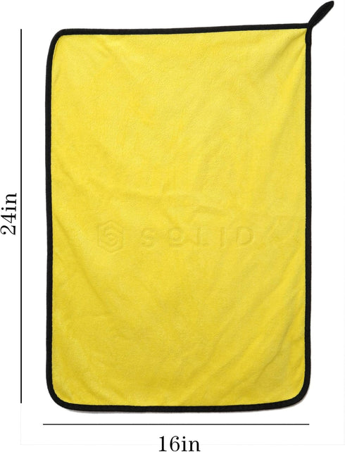 Solid 11" 22" (6) Multipurpose Plush Microfiber Cleaning Cloth Towel for Household, Car Washing, Drying & Auto