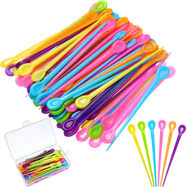 WILLBOND 180 Pieces Plastic Brush Roller Picks for Hair Curling Styling Accessories (Rose Red, Green, Yellow, Blue,