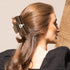 Western Leather Hair Claw Clips, Sunflower Floral Square Claw Clips for Hairstyling, Cowhide Accessories