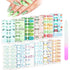Maitys 168 Pieces Nail Strips, 12 Sheets Summer Full Wrap Nail Polish Stickers with File Manicure Kits for Women DIY