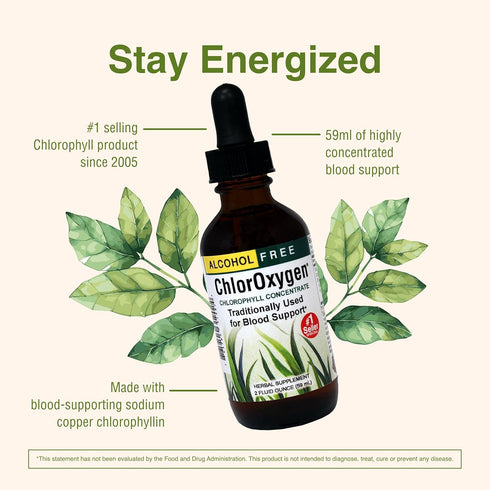 Herbs Etc. ChlorOxygen Chlorophyll Concentrate, 2 fl oz, Energy Support