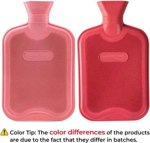 HomeTop Premium Classic Rubber Hot Water Bottle - Red Color