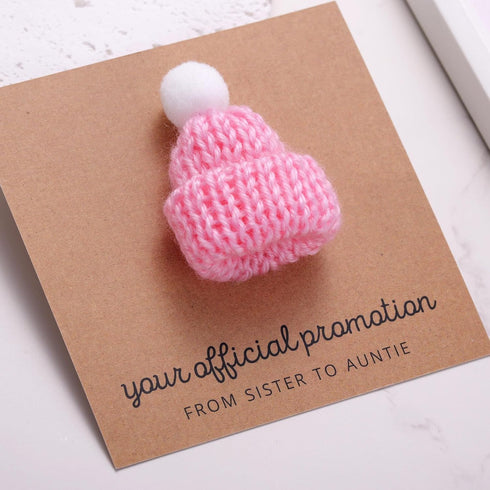 Ukodnus Promotion to Auntie Pregnancy Announcement Card for Sister, Baby Gender Reveal Card, Cute Neutral Baby Reveal