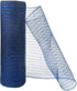 2 Rolls Navy Blue Deco Mesh Ribbon, 10 in x 30 ft with Blue Foil Wire for Christmas Wreath Decoration