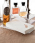 Pack 50 of White Guest Napkins Paper Disposable Hand Towels Linen Feel Copper Leaves Decorative Paper Dinner Hand