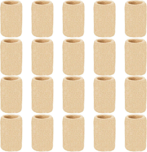 20 Pieces Elastic Finger Compression Sleeves for Arthritis Pain Relief, Trigger Finger, Sport (Beige Thumb Splint Brace)