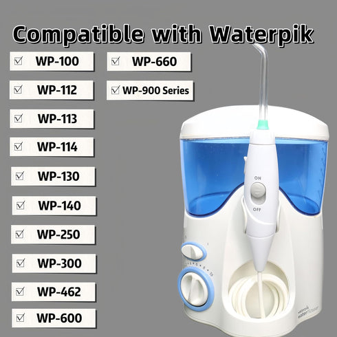 Oral Hygiene Accessories for Waterpik Water Flosser WP-100 WP-300 WP-660 WP-900, Plastic Handle, Slide Switch