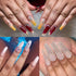 LuckForever 500pc Painted Coffin Press on Nails, Full Cover Beige Nude False Nails, Ballerina Shaped Acrylic Nail Tips
