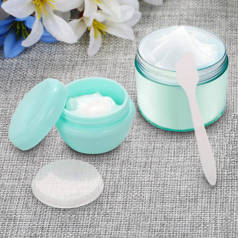 Travel Accessories Toiletry Containers, 1 oz Plastic Jars for Creams, Leak Proof Lids, Compact Travel Size (6 Pieces)