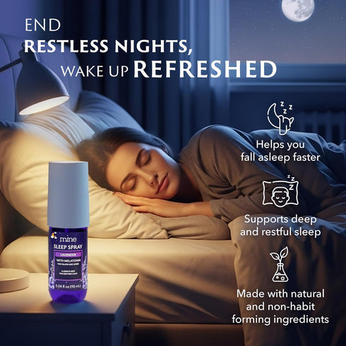 Lavender Sleep Spray with Melatonin - Relaxing Gifts for Teen Girls and Women Natural Pillow Mist for Sleep, Calming