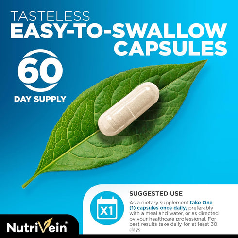 Nutrivein Premium Zinc Gluconate 100mg - 120 Capsules, Boosts Immune System & Promotes Healthy Skin