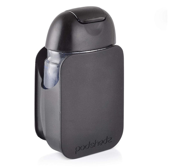 Podshedz Hand Sanitizer Holder attaches to Cell Phone, Car Dashboards and Other Surfaces,