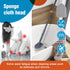Tub Tile Scrubber Brush with 3 Different Function Cleaning Pads and 56" Extendable Long Handle-No Scratch for Cleaning Bathroom Kitchen Toilet Wall Sink,Orange
