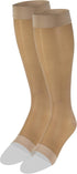 Truform Sheer Compression Stockings, Women's Knee High Length, Open Toe, 15-20 mmHg, 20 Denier, Light Beige, 3X-Large