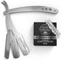 Straight Edge Barber Razor for Close Shaving, Professional Straight Blade Razor for Men with 100 Single Edge Blades