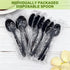 PSPIKXEG (100, Plastic Spoons Individually Wrapped, Heavy Duty Disposable Spoons Bulk - Ideal for Parties, Restaurants