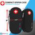 PracMedic EpiPen Carry Case - Insulated Compact Case holds 2 Epipens or Auvi-Q, Inhaler, Medicines (Black)