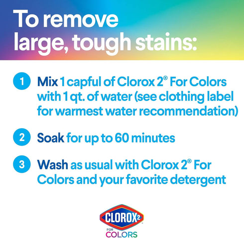 Clorox 2 Colors, Unscented Liquid, 33 Ounces