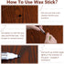 NEW Upgraded Furniture Repair Kit - Wood Markers Set of 24 with Wax Sticks, Sharpener, Black Cloth for Scratches