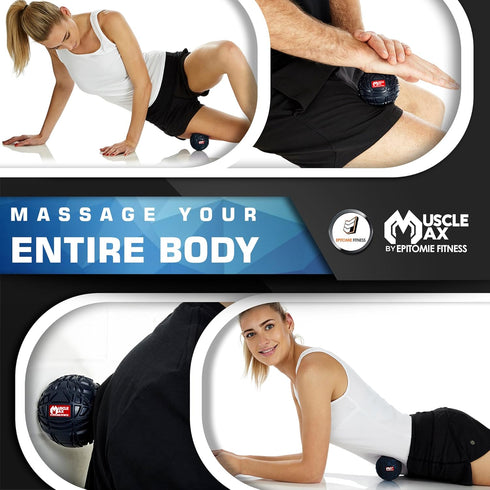 Epitomie Fitness Muscle Max Massage Ball - Therapy Ball for Trigger Point Massage - Deep Tissue Massager for Myofascial