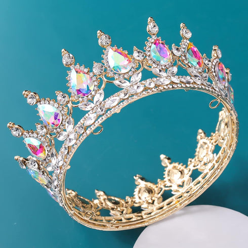 Queen Crown Rhinestone Wedding Crowns, Tiaras for Women, Costume Party Hair Accessories, Birthday Crown