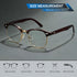 Cyxus Blue Light Glasses for Men Women, Browline Frame Computer Glasses, UV Protection, Reduce Eye Strain (8356T01 Gold