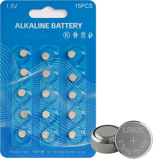 Soyasi LR626 SR626SW 377 376 LR626 AG4 Premium Alkaline Battery,1.5V Round Button Coin