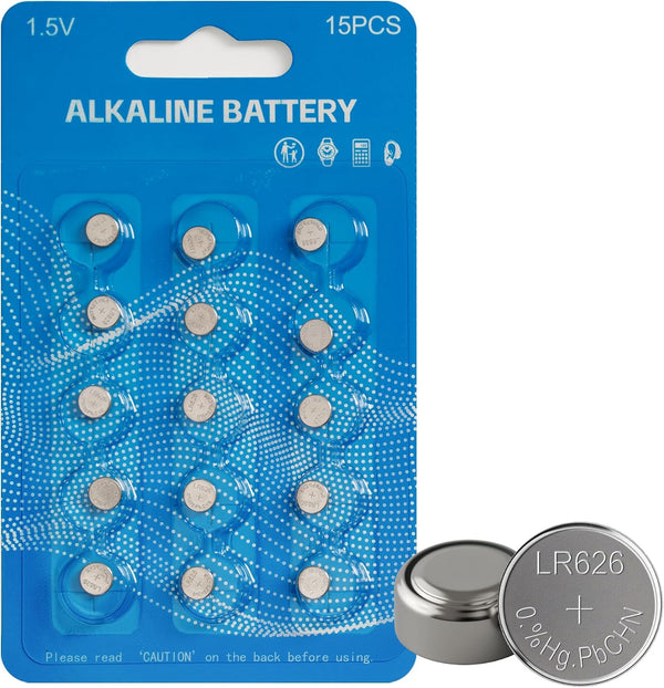 Soyasi LR626 SR626SW 377 376 LR626 AG4 Premium Alkaline Battery,1.5V Round Button Coin