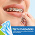 RioRand Floss Threaders, 200 Count, Essential Tool for Oral Health with Braces, Bridges, and Implants