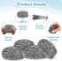SHENLIU 100 15 Pieces Steel Wool Scrubber, Gram Metal Scourers Stainless Steel Scrubber Bulk for Cleaning Kitchen